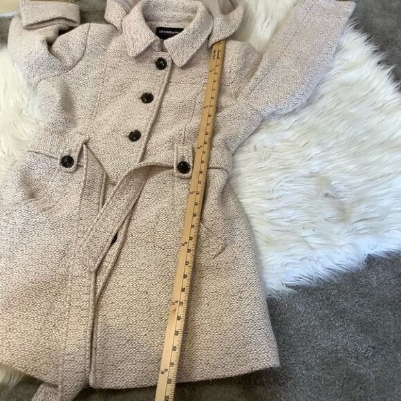 Liz Claiborne Outfitters Light Cream White Size Large L Heavy Button Coat Winter - Picture 13 of 16